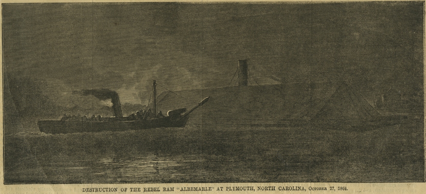 CSS Albemarle torpedoed by Cushing