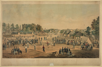 Union prisoners playing baseball at Salisbury